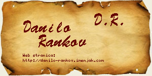 Danilo Rankov vizit kartica